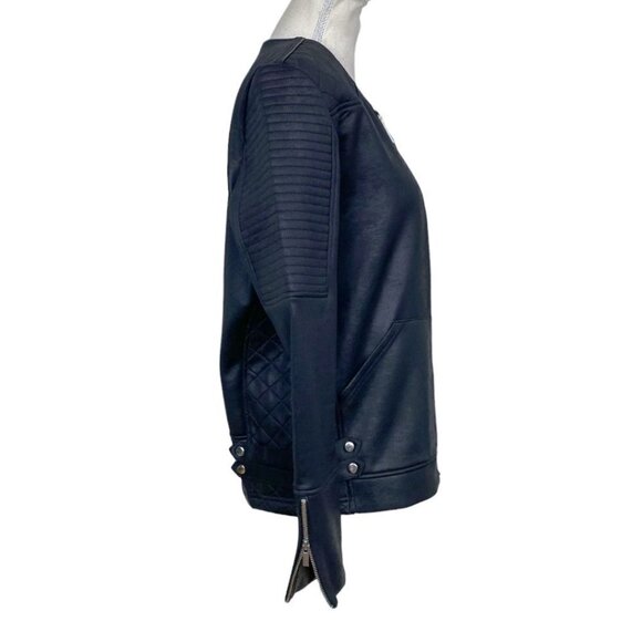 SPORT THE KOOPLES BLACK QUILTED ZIP JACKET - L - Picture 2 of 11